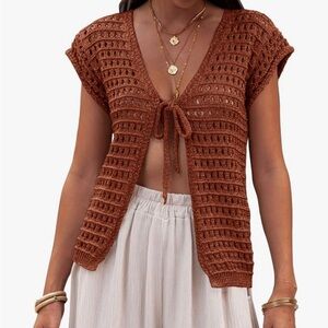 Brown Knit Women's Sweater